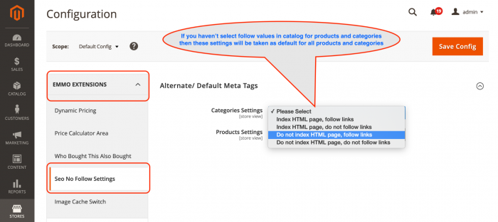 Control Search Engine Indexing with Magento Noindex Nofollow Tag